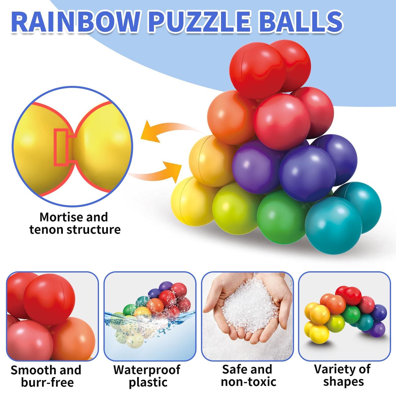 Magnetic 3D Puzzle Ball, 1 Box Colorful Magnetic Beads Magnetic Ball Stress Relief Toy, Creative Educational Toy For Kids