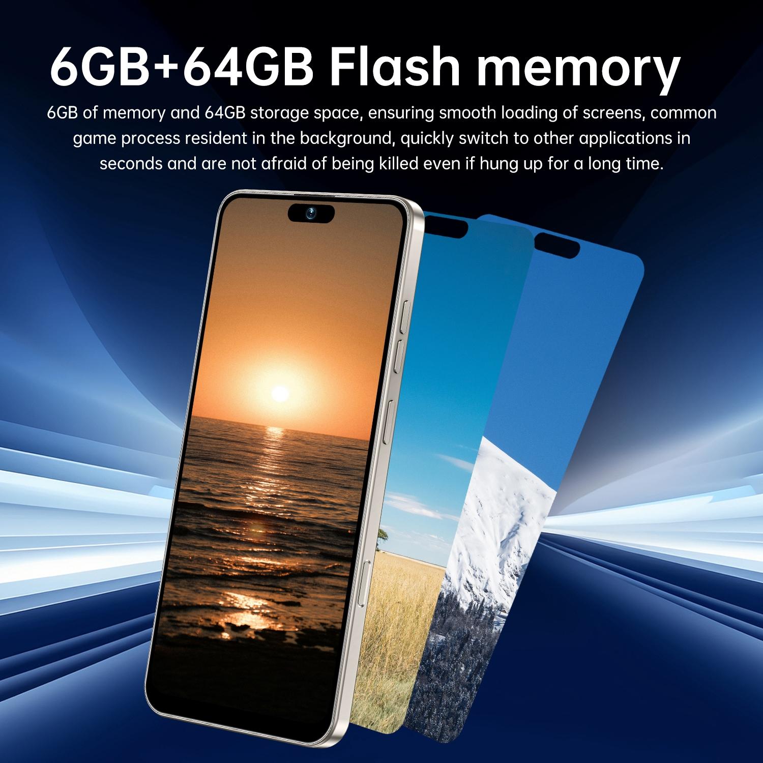 Ptkesal 17 Pro Max Smart Android Phone, Octa-Core Processor, 6gb RAM + 64GB Storage, Dual Camera, 6.93-Inch Screen, 5000mah Battery, Dual Sim
