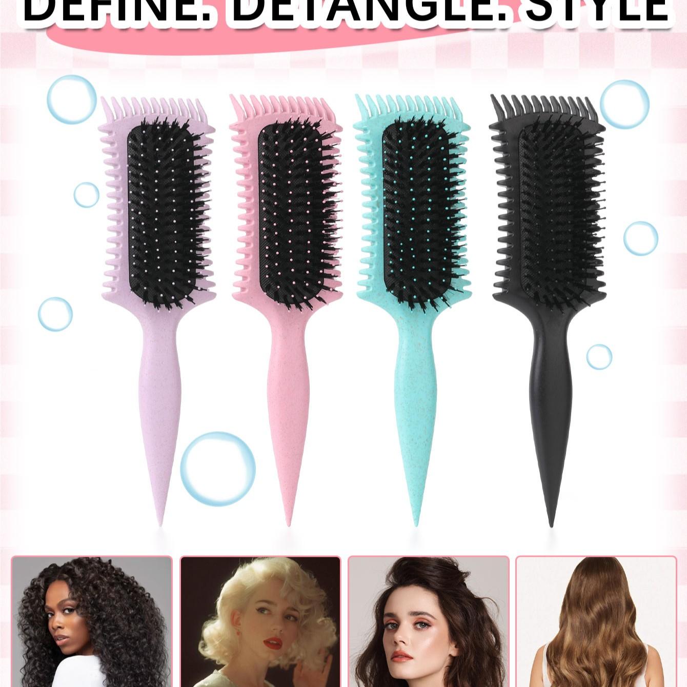 High Crown Volumizing Comb, Three-In-One Air Cushion Hair Massage Comb, Split End Comb, Knot-Free, Lazy Hair Brush, Tiktok Trendy