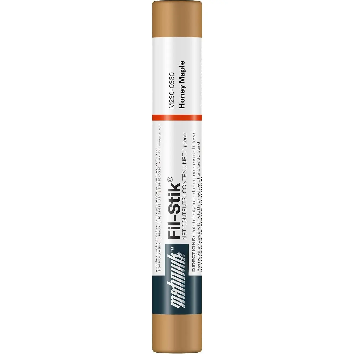Fill Stick (Fil-Stik) Putty Stick for  Repair (Honey Maple)- Rub  Semi-Soft Wax Filler Stick