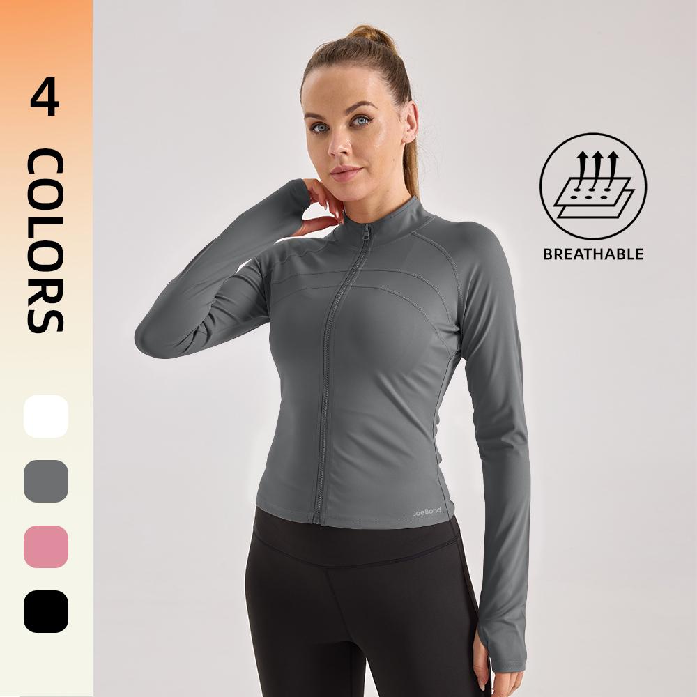 Women's Spring Solid Zip-up Pocket Sports Jacket,Air-Butter 3.0 Fabric, Athletic Long Sleeve Sports Top,Spring Outfits 2025 Trendy Outfits,Comfortable Ladies Sportswear forIndoor Outdoor Wear,GymClothes, workoutOutfits