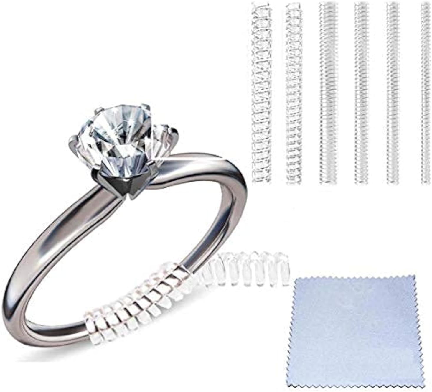 Ring Sizers for Loose Rings Size Adjuster Spacers or Tightener Invisible Guards 6 Sizes Fitter Resizer Fit Almost Any Rings Reduces Size by 0.5-1.5