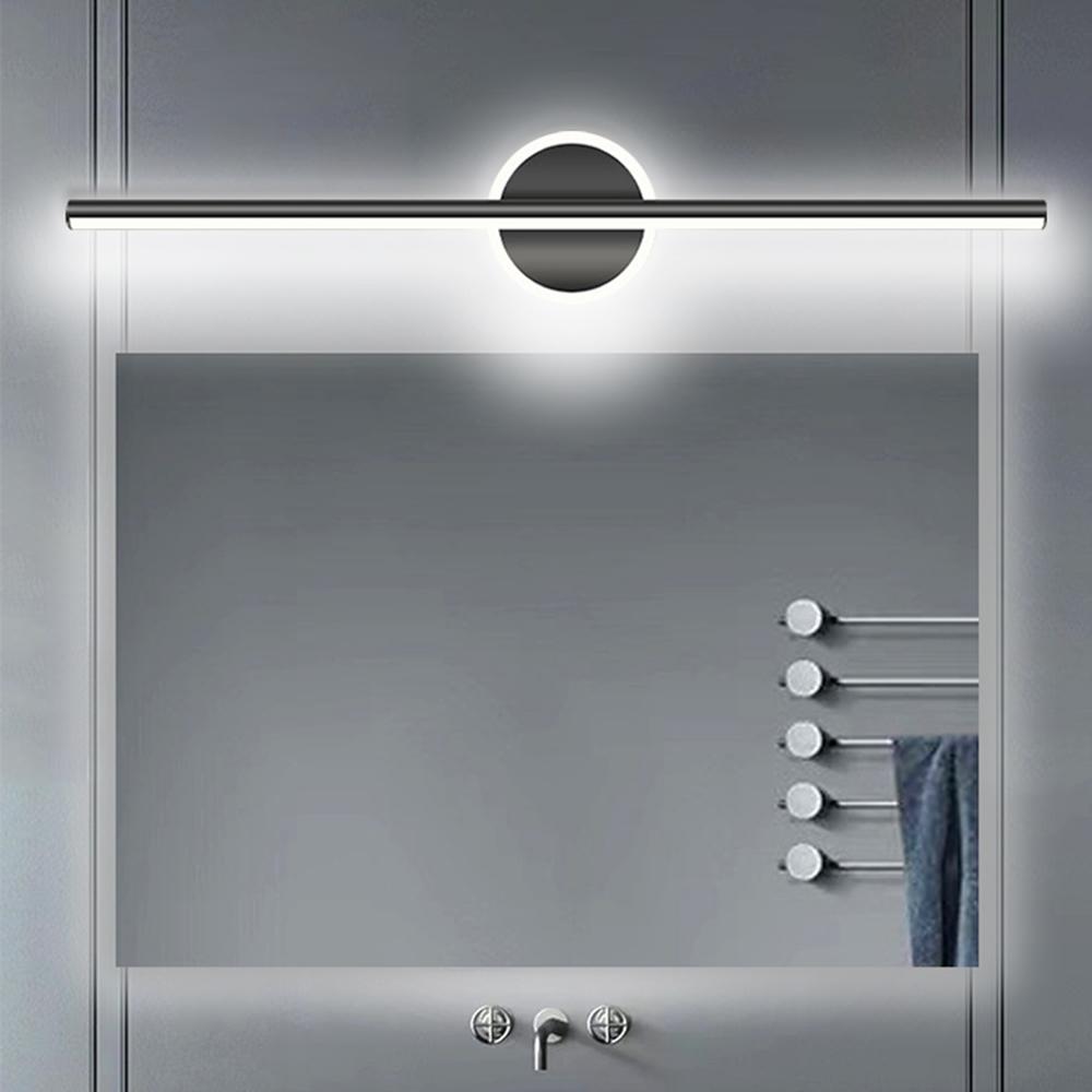 Modern mirror headlight 60cm black/gold mirror light LED aluminum warm light simple wall light with strong wiring, Modern mood lighting, suitable for living room, bedroom, dining room, modern office dressing table wall light