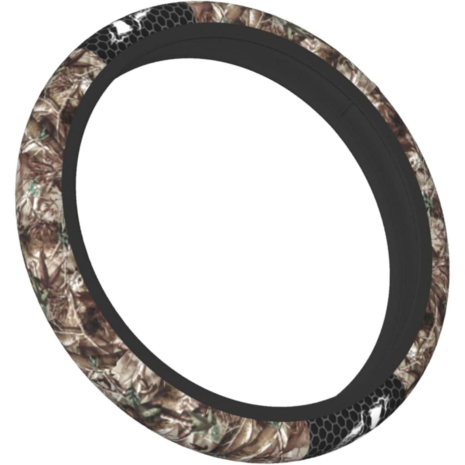 Camo Steering Wheel Cover  15 Inch Camo Wheel Cover Accessories Decorative Non-Slip Neoprene  Cover Realtree Wheel Cover Suitable For Women And Men Girls Suitable For  SUV  Van