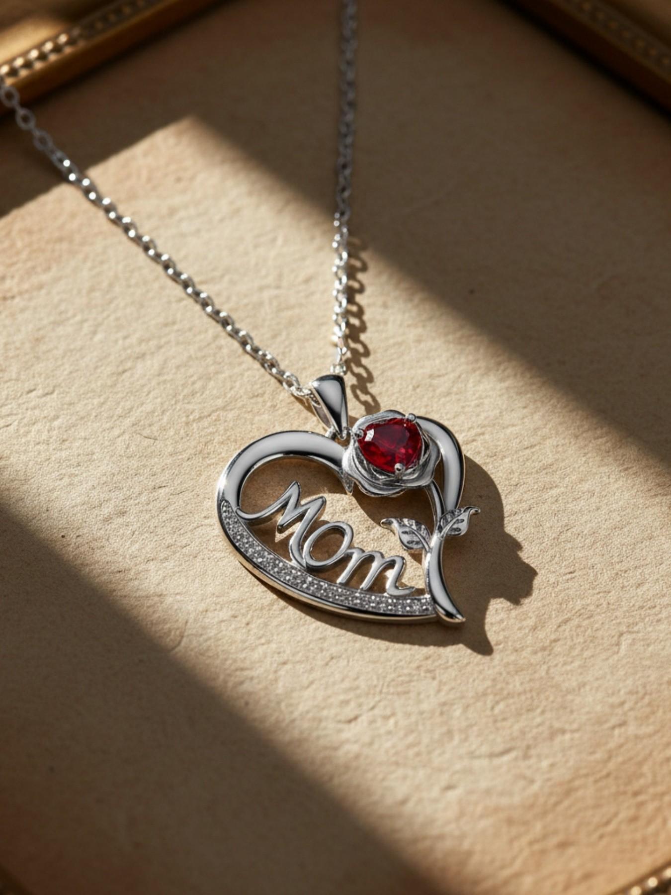 Soft Heart Rose Imprint Premium heart-shaped MOM rose necklace, niche & sparkling, skin-brightening pendant.Paired with a preserved rose & teddy bear jewelry gift box.Ideal mysterious gift for birthdays, Valentine’s Day, Mother’s Day and Christmas.