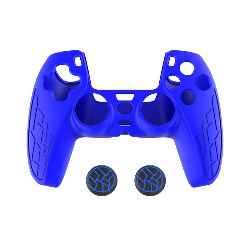 Ps5 Controller Protective Case, Silicone Thumb Grip, Perfect Fit, Includes Two Joystick Caps and Stickers, Shockproof Washable Gift