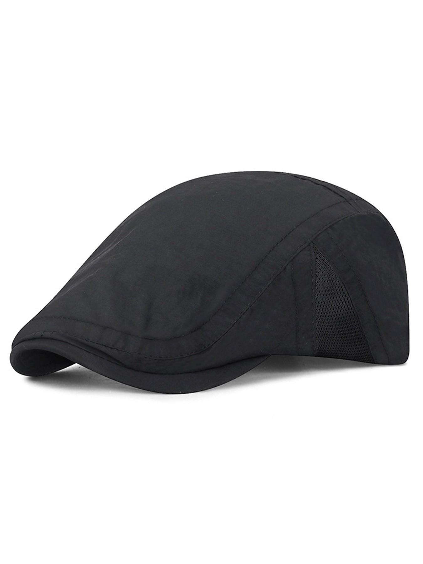 Newsboy Hats for Men Flat Cap Casual Adjustable Breathable Irish Cabbie Ivy Driving Hunting Hat