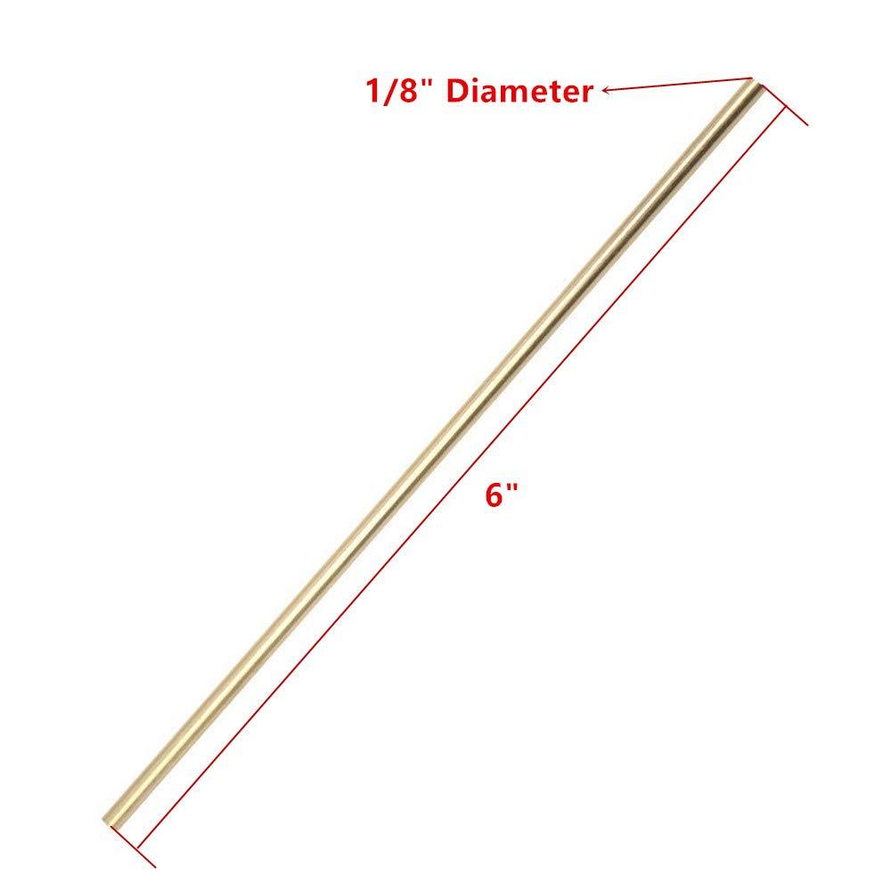 2 count 1/8" x 6" Copper Round Rod Brass, Metal Craft Working Hobbies | for Metal DIY Craft Working Hobbies,  Scale Pin, Solid Round Dowel Rivet