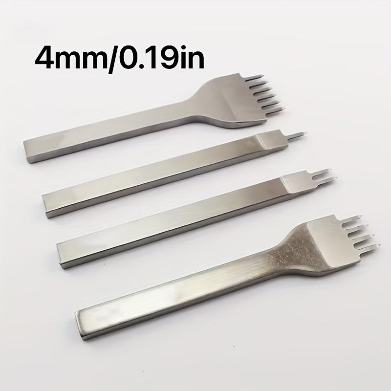 [Stainless Steel Punch Set] 4pcs Stainless Steel Leathercraft Punch Set - 1/2", 4", & 6" Hole Sizes for DIY Diamond Lace, Shoes & Crafts