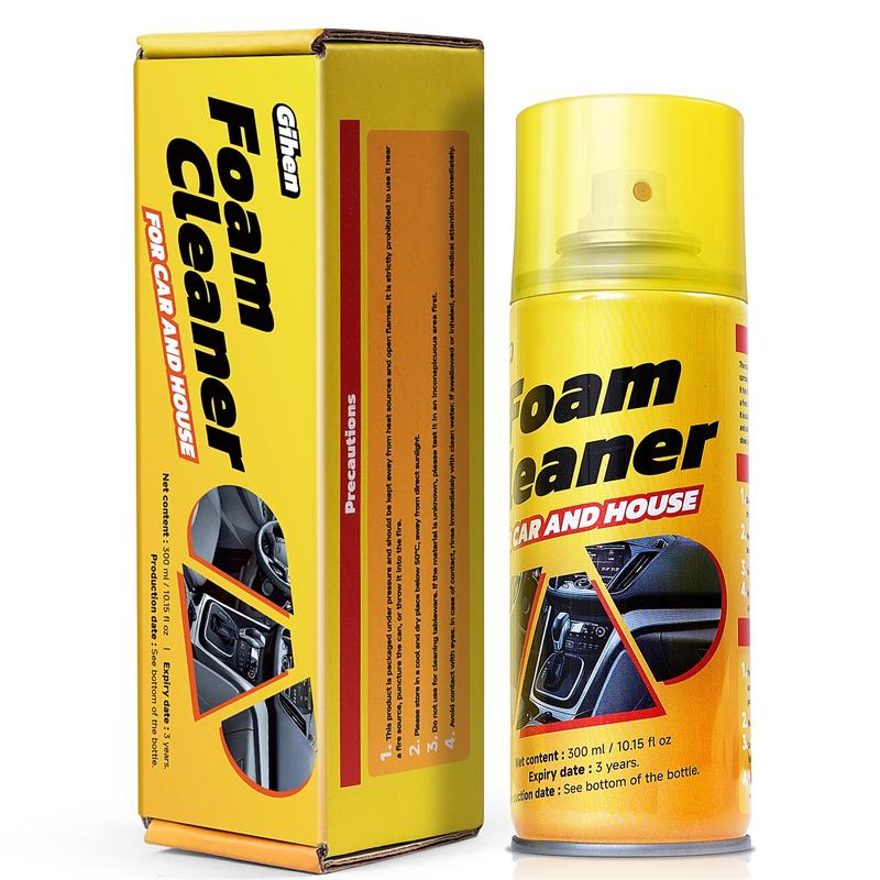Powerful Car Interior Foam Cleaner Cleans leather seats, plastic surfaces, and headliners For automotive detailing and care  10 Fl Oz