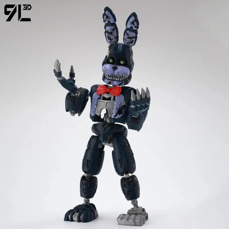 9L3D Printed Bonnie Nightmare Freddy Titan13 FNAFs Bear's Midnight Harem Five Nights Joint Movable Detachable Peripheral Boy Toy