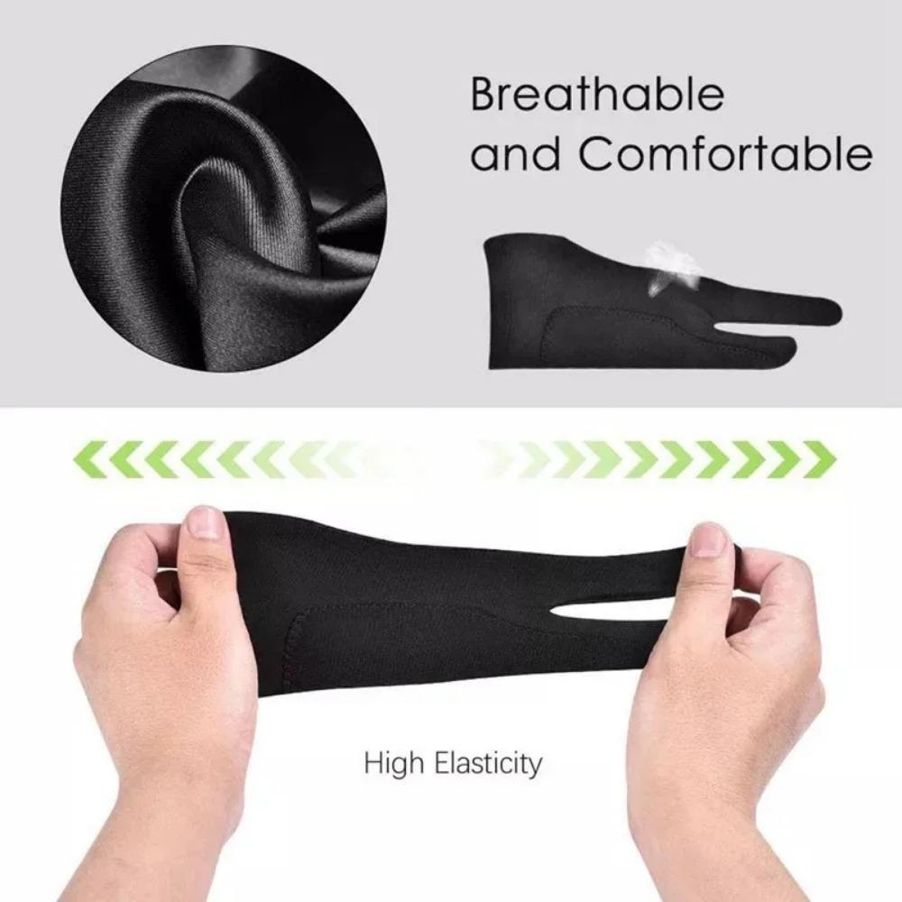 Breathable Sweatproof Drawing Gloves for Graphic Tablets, Reusable Anti-Fingerprint Anti-Smudge Hand Protector for Digital Art, Touchscreen Compatible Washable Artist Gloves