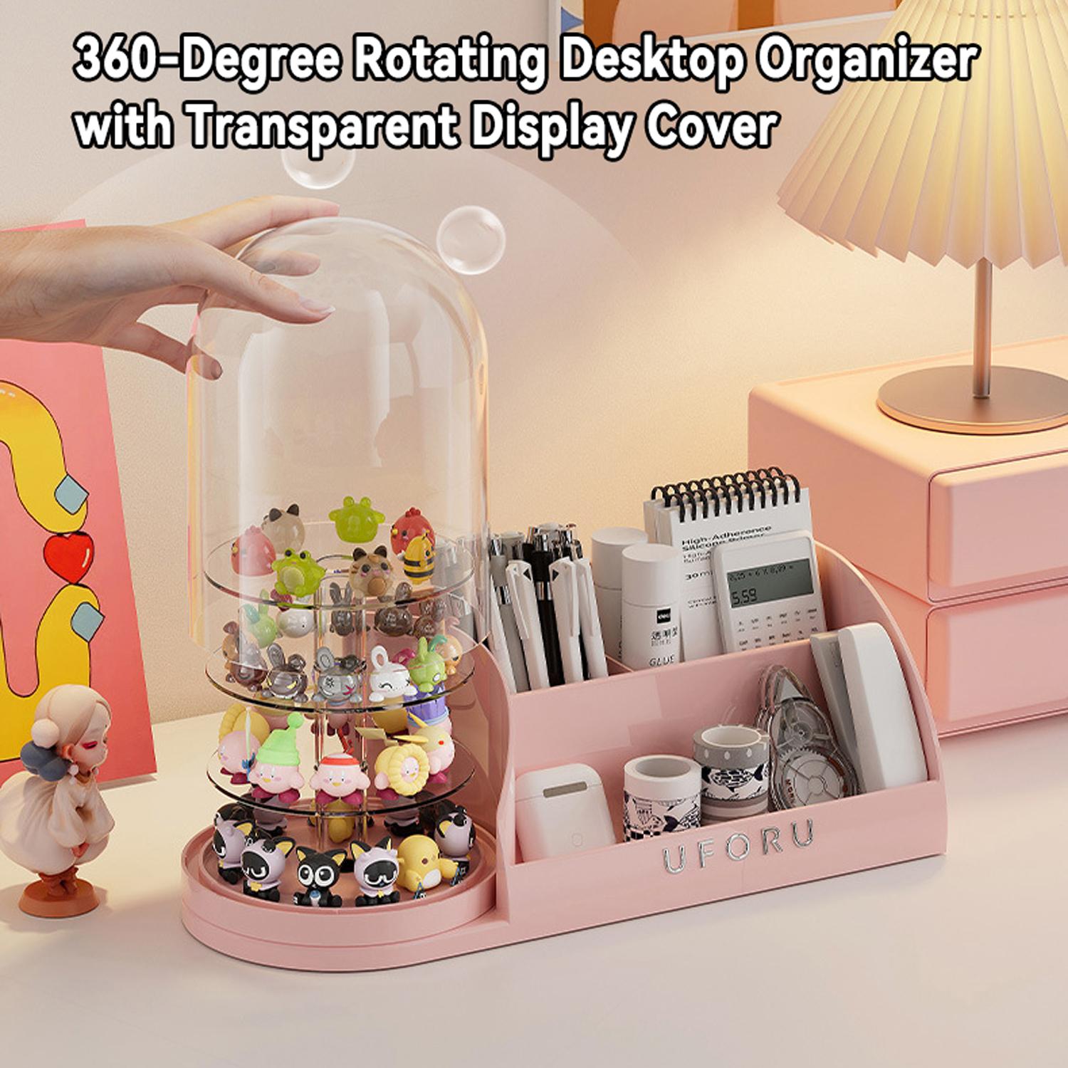 360° Rotating Storage Display Box, Transparent Layered Organizer, Suitable for Popbean, Labubu, Skullpanda, Dimoo, Hirono, Molly Collectors
