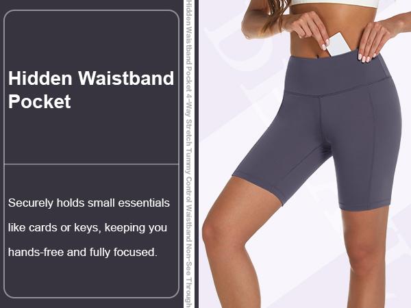 VILIGO 3-Pack 8" Biker Shorts for Women – High-Waisted Yoga Shorts with Tummy Control, Hidden Pocket, Stretchy & Soft, 75% Nylon, 25% Spandex, Perfect for Workout & Casual Wear