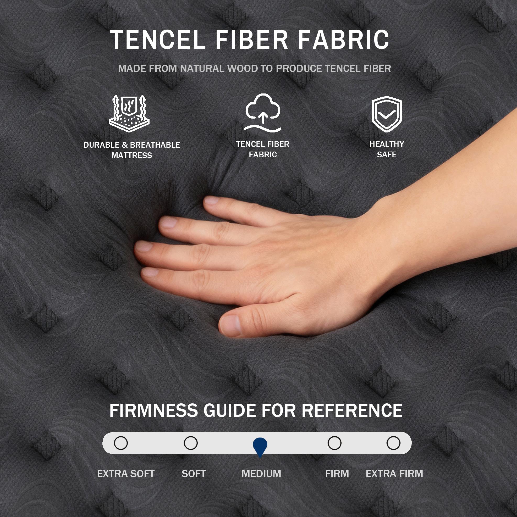 full size mattress 12-inch/14-inch black Mattress, colchones para cama Memory Foam, Pocketed Springs, Suitable for Homes and Hotels, Delivers a Comfortable and Supportive Sleeping Experience.Twin\King queen size mattress memory foam mattress