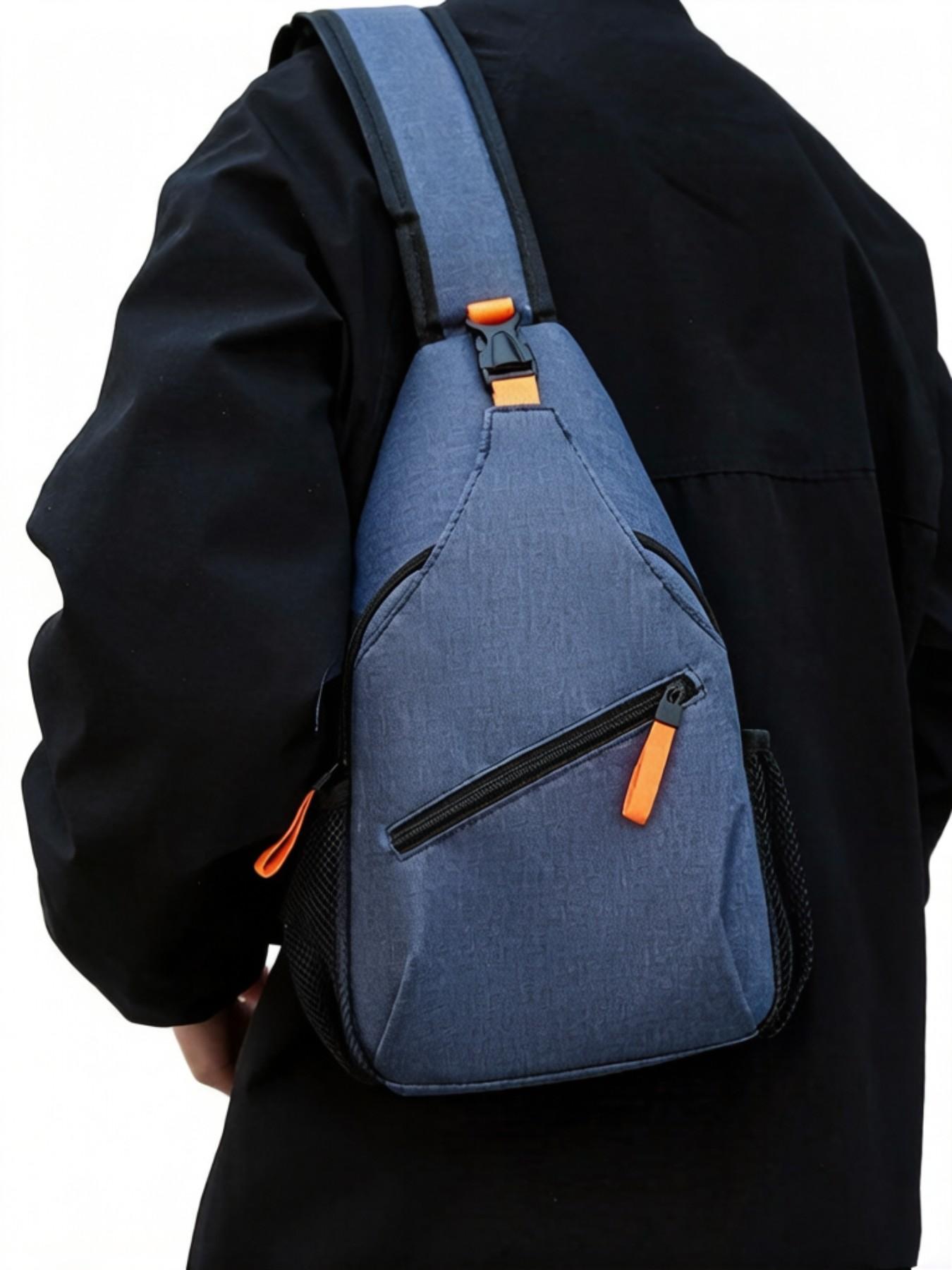 Secure Nylon Sling Bag for Travel, Waterproof Crossbody Chest Pack, Spring 2026 Streetwear Essential, Portable Storage Hack, Must-have.