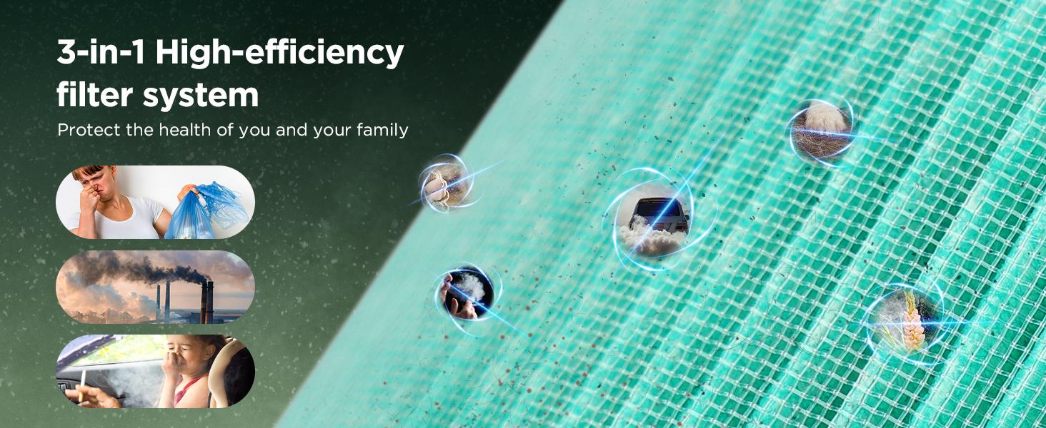 KOIOS 2 Packs Portable Air Purifier Gifts H13 True HEPA Filter for Desktop Office Car Pets with USB Cable, Small Air Cleaner, Night Light, Timer, Remove Smoke, Dust, Odors, Pollen Household Appliances, Quiet Operation, 3 Fan Speeds, 3-Stage Filtration