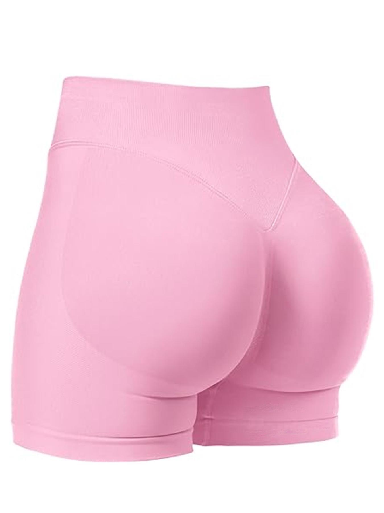 Sporty Women's Solid Color High Waist Sports Shorts, Breathable Comfortable Seamless Skinny Shorts for Yoga Gym Running, Ladies Sportswear for Indoor Outdoor Wear