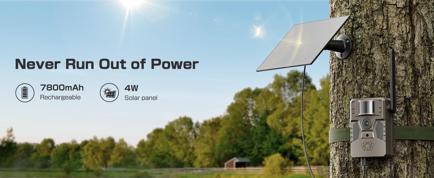 4G LTE Solar Game Camera– 2K Live Video, WiFi Not Supported, Remote APP Controlled, WaterProof, Motion Activated, Night Vision, 4G Data Cellular Card Included (Data refill is required for Unlimited 4G data usage) Outdoor