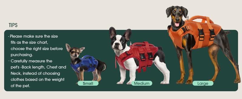 Kuoser Dog Life Jacket High Buoyancy, Reflective Dog Life Vest for Swimming Boating, Adjustable Small Medium Large Dog lifejacket, Lightweight Dog Life Preserver Rescue Handle Spring Summer Pool Kuoser Dog Life Jacket High Buoyancy, Reflective Dog Life Vest for Swimming Boating, Adjustable Small Medium Large Dog lifejacket, Lightweight Dog Life Preserver Rescue Handle Spring Summer Pool