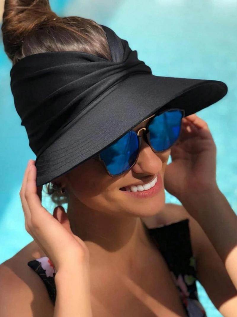 Women's Sun Protection Wide Brim Hat, Sunscreen Hat, Casual Outdoor Beach Sun Hat for Women & Girls, Fashion Accessories for Traveling & Beach Party