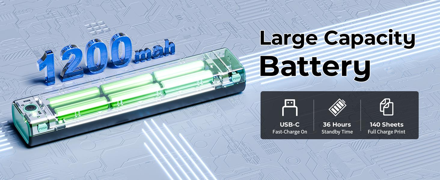 Phomemo M08F Inkless Portable Bluetooth Printer – Supports 8.5" x 11" Letter & A4 Thermal Paper, Compatible with iOS, Android & Laptops, Perfect for Office, Home, School, Business & Travel