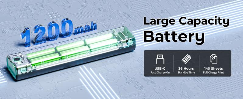 Phomemo M08F Inkless Portable Bluetooth Printer – Supports 8.5" x 11" Letter & A4 Thermal Paper, Compatible with iOS, Android & Laptops, Perfect for Office, Home, School, Business & Travel