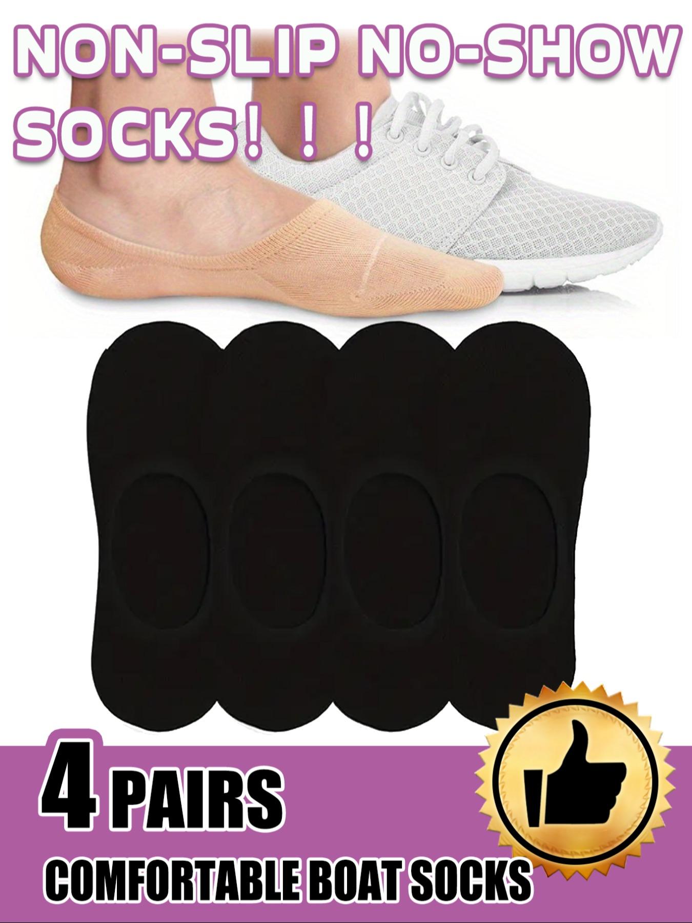 Durable Invisible Socks, 4 Pairs Comfortable Breathable Design, Perfect for Daily Wear, Casual Style Footwear Accessories