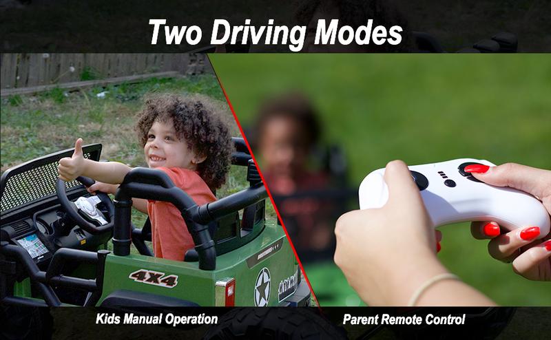 Hikiddo 24V 9Ah Ride on Toy for Big Kids 2 Seater Ride-on Truck Kids Electric Vehicle Car for Boys and Girls with Remote Control