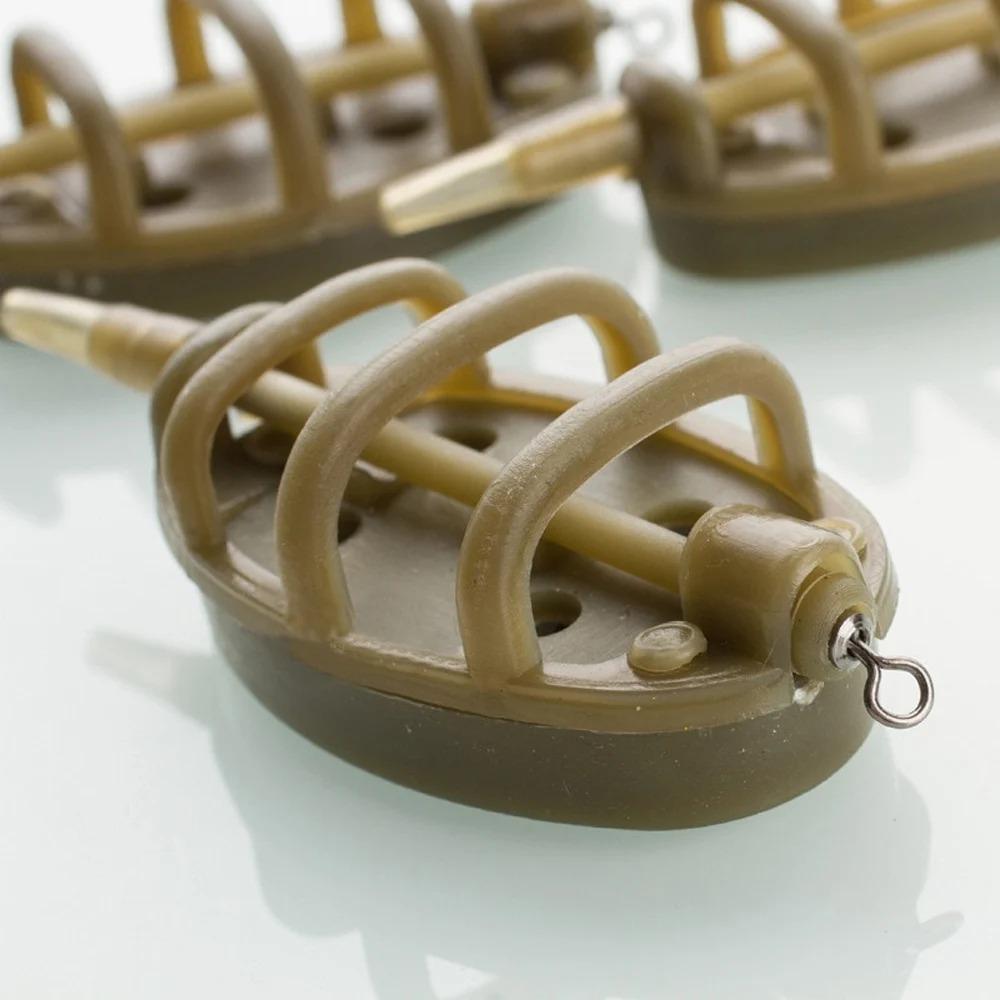 Multi-Function Carp Feeder Mold Kit，Anti-Tangle Bait Runner with Leads，Freshwater Saltwater Fishing Tool，Adjustable Weight Feeder 15-60g，Portable Bait Forming Upgrade Fishing Gear