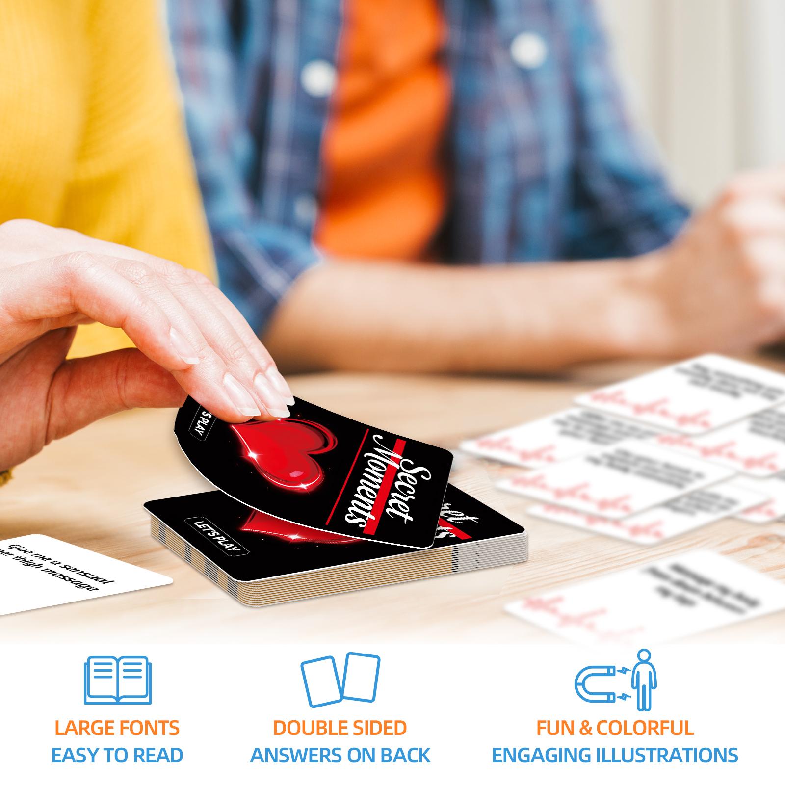 2026 New 50-card Couple Date Interactive Card Game, Adult Secret Moment Tabletop Cards, English Version, Perfect for Romantic Moments