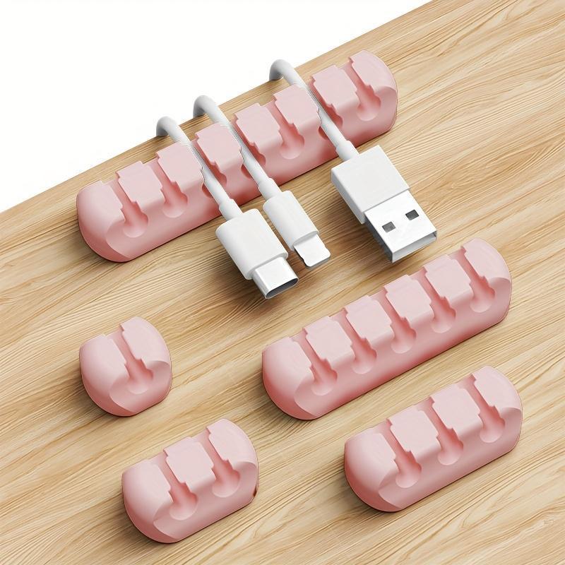 Strong Self-Adhesive Silicone Cable Organizers with 7, 5, And 3 Slots for Managing Cables, Featuring Cable Holders And Storage Boxes to Keep Your Wires Neat And Tidy!