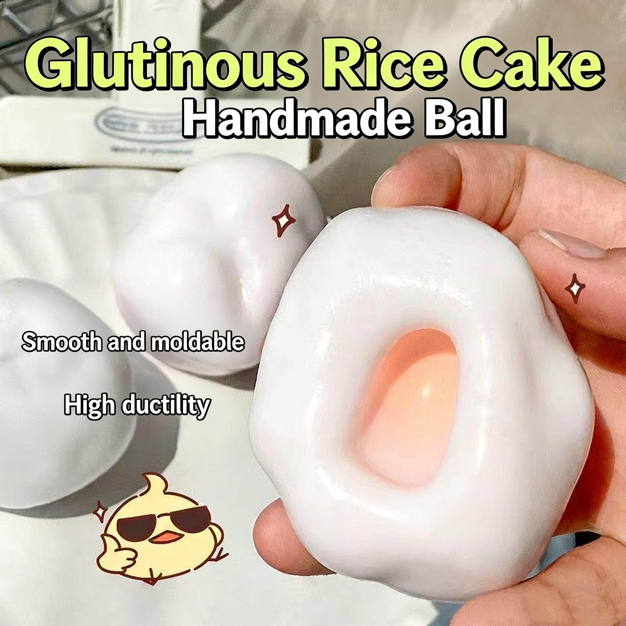 Ice Skin Sticky Rice Ball Stress Relief Toy, Moldable Squeeze Fun for Kids, Perfect Gift for Girls, Relaxing Plaything