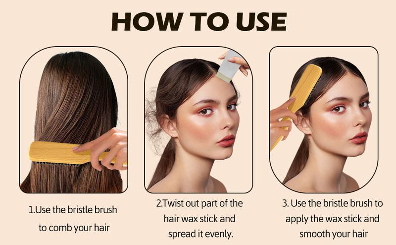 【Valentinesdaygift】Boar Bristle Hair Brush Slick Back Hair Brush for Smoothing Baby Hairs- Wooden Hair Brush for Men Women Combs Hairstyles Natural Care Health Grooming