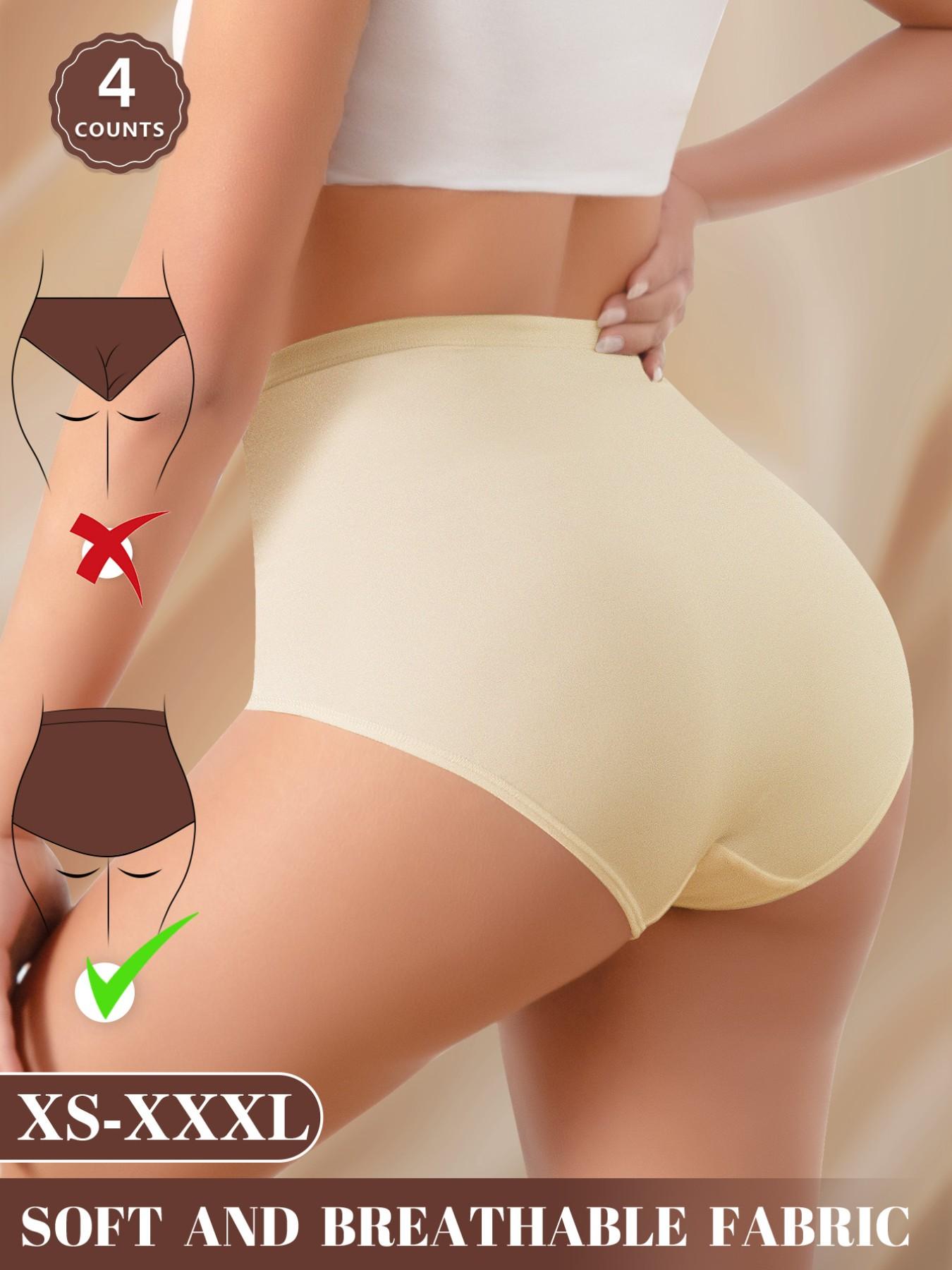 Women's High-Waisted Fitted Mesh Panties Set (4-Pack), Soft Breathable Non-Irritating Design, Comfortable All Season Underwear, Sizes S-Xxl Women's High-Waisted Fitted Mesh Panties Set (4-Pack), Soft Breathable Non-Irritating Design, Comfortable All Season Underwear, Sizes S-Xxl