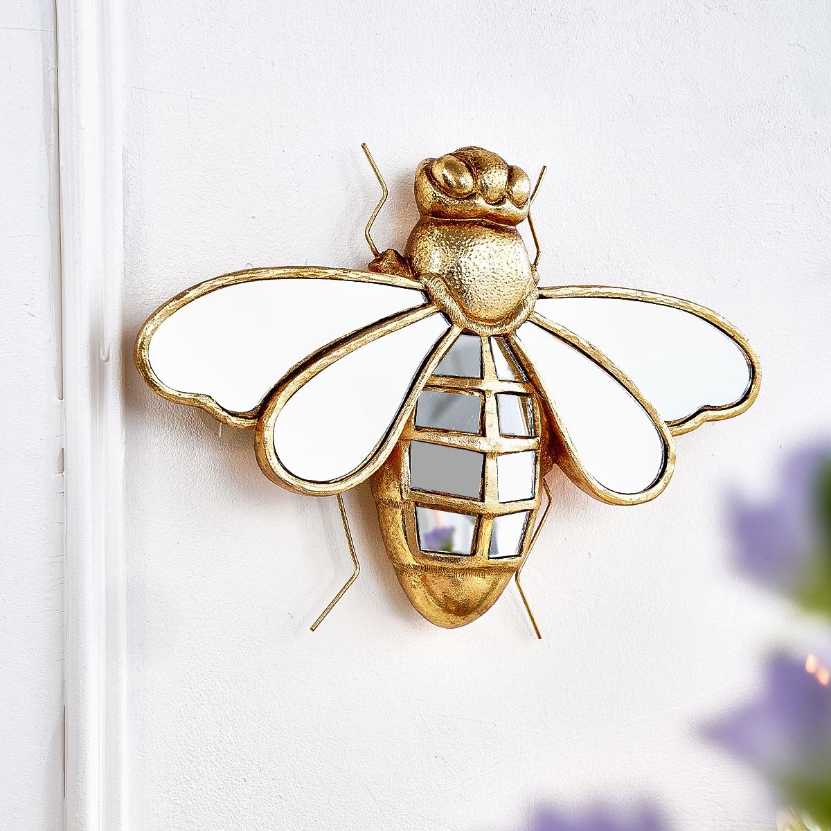 Creative Resin Bee Wall Hanging Decor, Interior Wall Decor, Home Decoration Craft, Mirror Surface Design, Perfect for Insect Enthusiasts & Parties