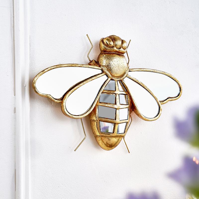 Creative Resin Bee Wall Hanging Decor, Interior Wall Decor, Home Decoration Craft, Mirror Surface Design, Perfect for Insect Enthusiasts & Parties