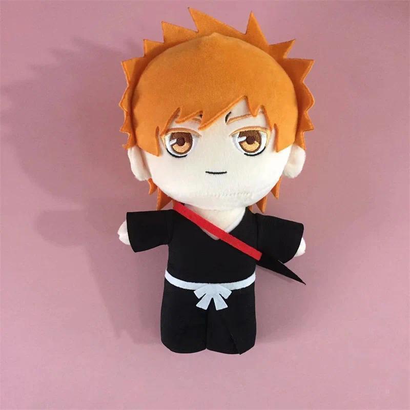 Bleach Anime Soft Fabric Stuffed Plush Toys - 20cm Kurosaki Ichigo, Kuchiki Rukia, Kuchiki Byakuya, Ichimaru Gin Unisex Cosplay Plushies, Christmas Gifts for Classic Toy Enthusiasts