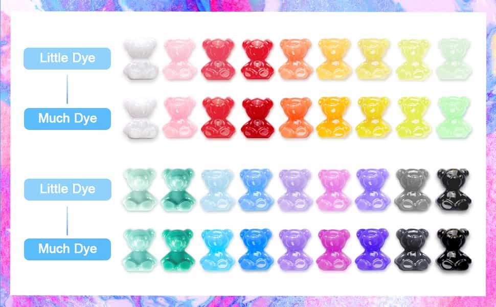 18 Colors Epoxy Pigment, Opaque Liquid Resin Colorant Each 0.35oz,Odorless Epoxy Resin Dye Solid Color Liquid Dye for Resin Jewelry DIY Crafts Art Making-LET’S Resin