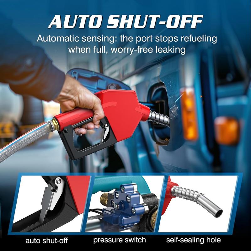 Seesii 21V Cordless Fuel Transfer Pump - 12 GPM Electric Diesel Pump with 2x4.0Ah Batteries, Auto-Shutoff Nozzle & 2x6.6FT Hoses- Portable Kit for Diesel, Kerosene & Machine Oil, Black Friday Deals