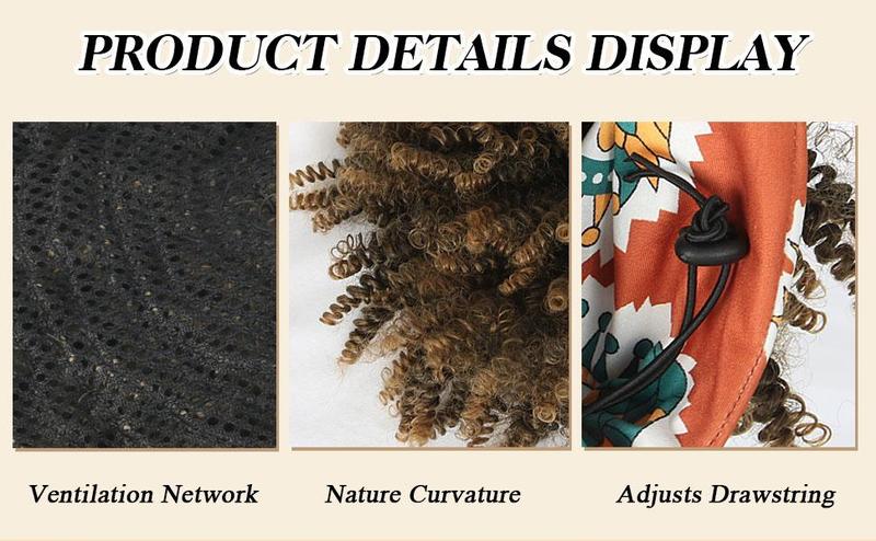 8inch Afro Headband Wig Kinky Curly Hair Wig with Bangs for Black Women Synthetic Turban Style Headband Wig Kinky Curly 2 in 1 Head Wrap With Headband Attached for Party Daily Use 8inch Afro Headband Wig Kinky Curly Hair Wig with Bangs for Black Women Synthetic Turban Style Headband Wig Kinky Curly 2 in 1 Head Wrap With Headband Attached for Party Daily Use