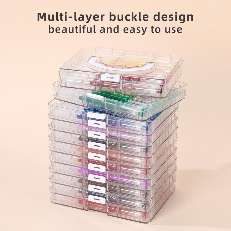 Color Painting Gel Pen Set, 45/72/99 Colors Gel Pen with Storage Box, Large Capacity Ink Pens, Art Supplies for Diary, Card, DIY, Art Materials