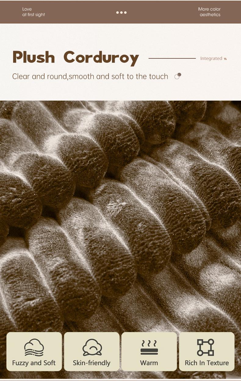 132''U-Shape Modular Sectional Couch Sofa Boneless Compressed Corduroy Modern Sleeper Space-Efficient Convertible Design 3 Packages Shipping