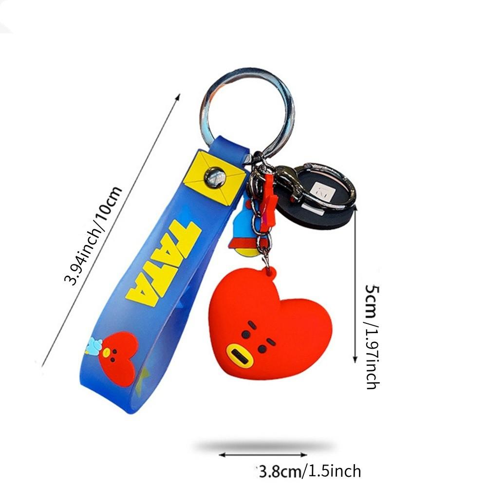 Anime Cartoon BT21 Shooky Cooky Flatback Charm Pendant Set Toy Kawaii Popular Doll Y2K Fashion Cute Backpack Keychain Pendant Gift for Girls - Adorable Character Designs for Collection or Decoration Gift