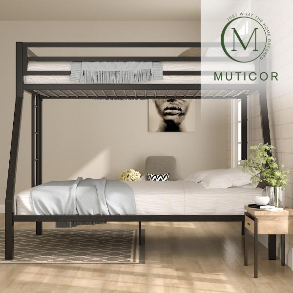 MUTICOR Metal Bunk Bed Twin Over Full Size, 【Frame Only No Mattress】Heavy Duty Sturdy Frame with 12" Under-Bed Storage for Teen & Adults #TikTokShopBlackFriday #ChristmasGifts MUTICOR Metal Bunk Bed Twin Over Full Size, 【Frame Only No Mattress】Heavy Duty Sturdy Frame with 12" Under-Bed Storage for Teen & Adults #TikTokShopBlackFriday #ChristmasGifts