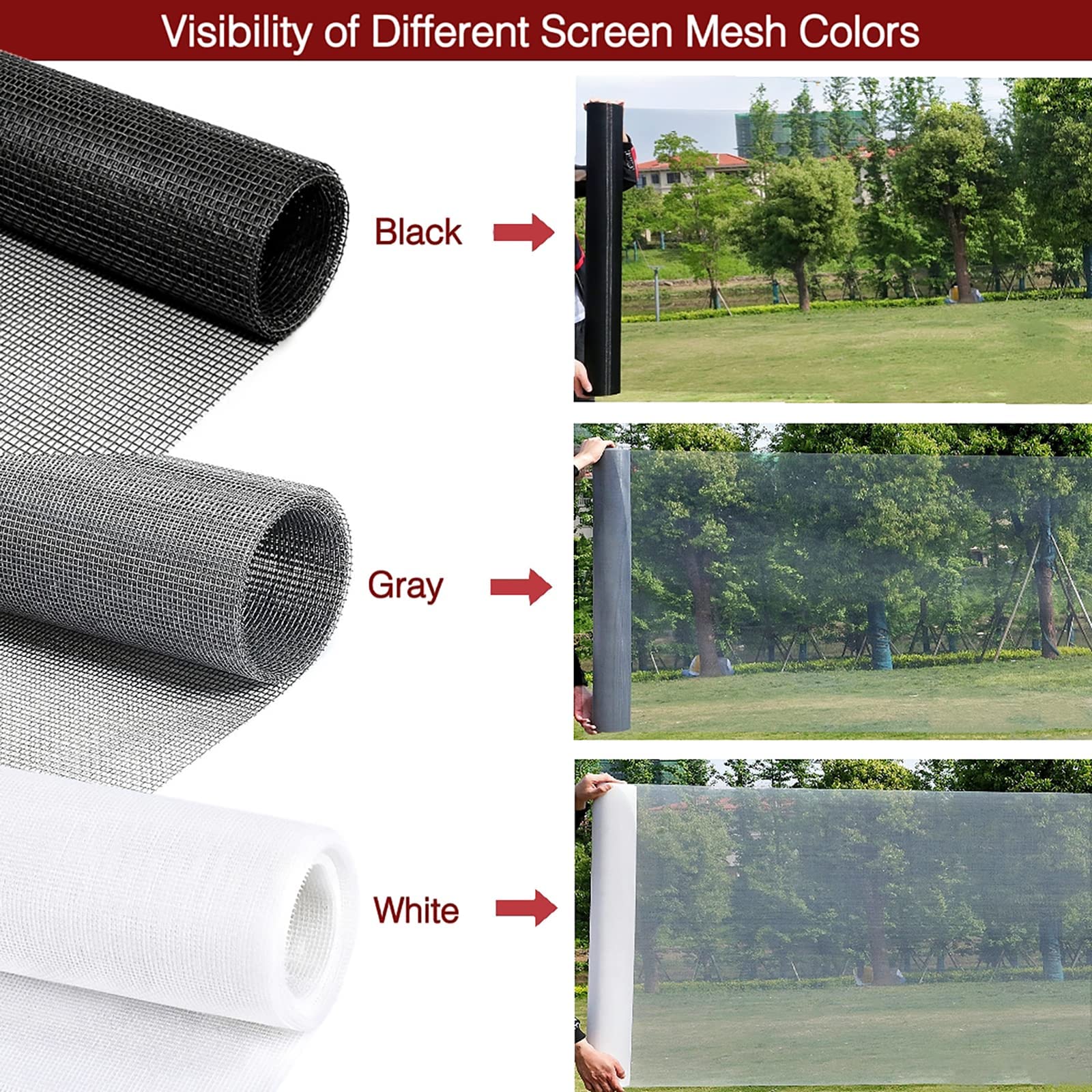 Multi Functional Mosquito Screen Mesh Roll Durable Cuttable Customizable Size Large Coverage Perfect for Home and Outdoor Use Mesh Netting