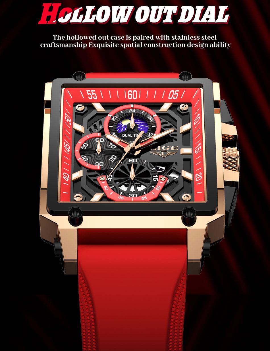 Business Fashion Square Dial Quartz Watch, Fashion Waterproo Luminous Watch for Party, Daily Clothing Decor, Trendy All-match