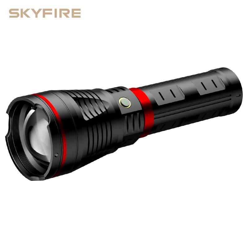 SKYFIRE Model 1209 – 2800 Lumen Rechargeable LED Flashlight, Ultra-Bright, 3 Lighting Modes, Waterproof, with Shoulder Strap – Ideal for Camping, Emergency, Hiking, and Outdoor Use#Summervibes summergarden SKYFIRE Model 1209 – 2800 Lumen Rechargeable LED Flashlight, Ultra-Bright, 3 Lighting Modes, Waterproof, with Shoulder Strap – Ideal for Camping, Emergency, Hiking, and Outdoor Use#Summervibes summergarden