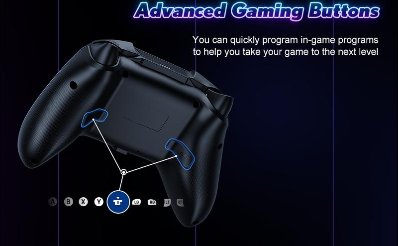 Switch Controller Button RGB - Wireless Pro Controller Compatible with PC/Switch/Steam, Multi-Platform Windows PC/IOS/Android Controller with 11 Light Mode/Programmable/Vibration/Turbo/Wakeup Accessories Switch Controller Button RGB - Wireless Pro Controller Compatible with PC/Switch/Steam, Multi-Platform Windows PC/IOS/Android Controller with 11 Light Mode/Programmable/Vibration/Turbo/Wakeup Accessories