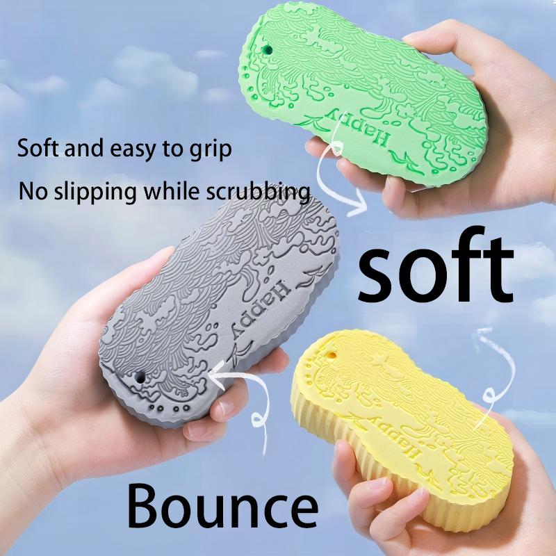 [2 count]Magic Exfoliating Bath Sponge, 3D Super Soft Exfoliating Bath Sponge, Skin Friendly and Reusable, Alternative to exfoliating Gloves, Random Color.Christmas gifts, New Year gifts, Black Friday